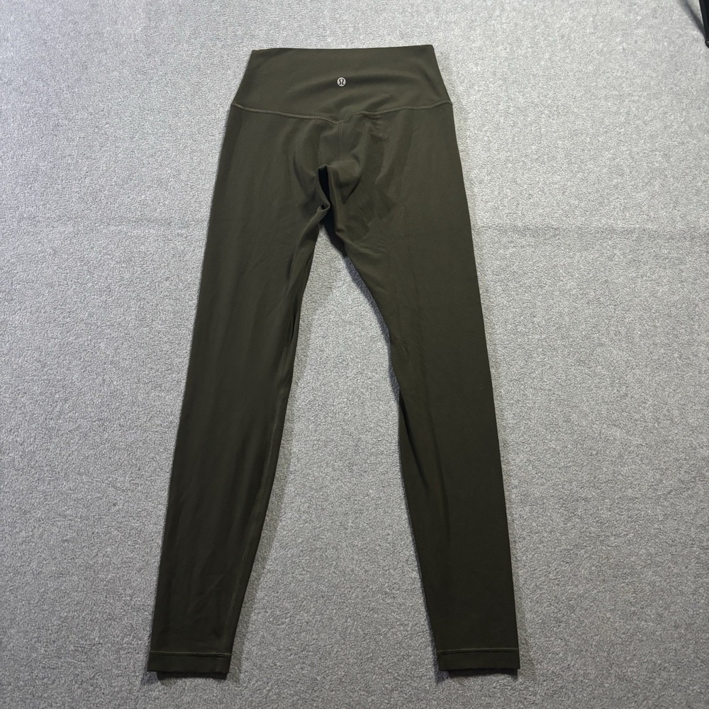 Lululemon Align High Rise Leggings 28" Dark Olive Green Size 2 Athleisure Sport